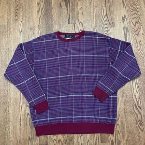 VINTAGE Pringle Made In Hong Kong Sweater Mens Large Cosby Grandpa 100% Cotton
